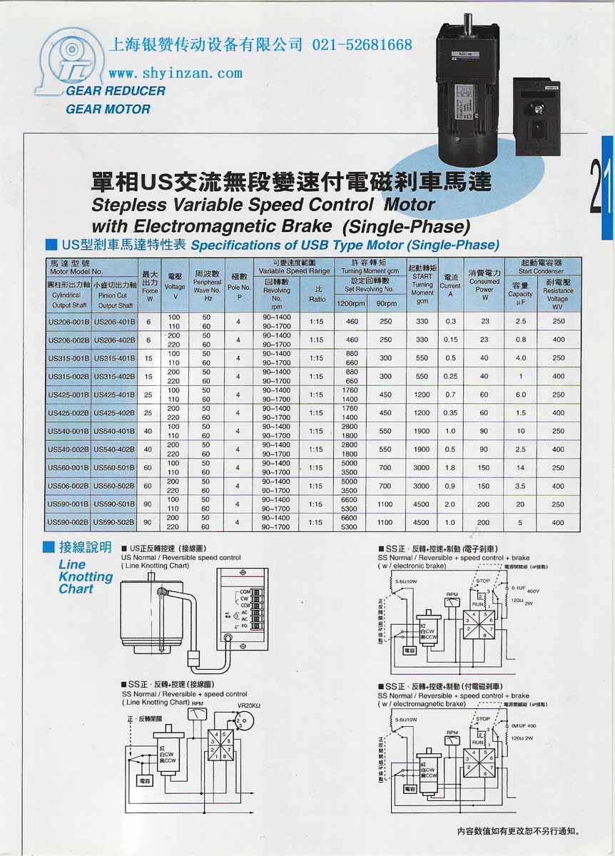 US調(diào)速剎車參數(shù) US調(diào)速剎車參數(shù)